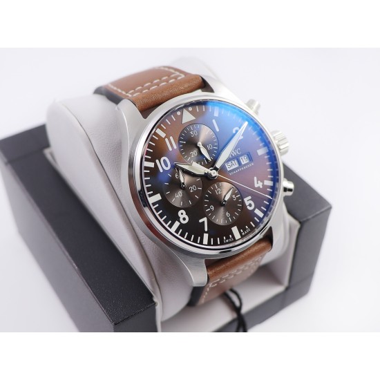 IWC-Pilot Chrono IW377713 43mm SS/LE Brown ZF A7750