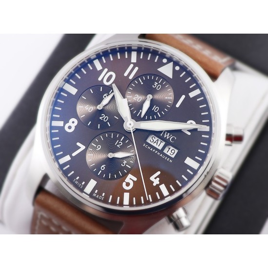 IWC-Pilot Chrono IW377713 43mm SS/LE Brown ZF A7750