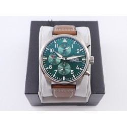 IWC-Pilot Chrono Spitfire IW377709 43mm SS/LE Green ZF A7750