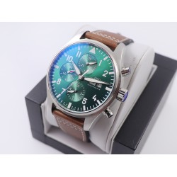 IWC-Pilot Chrono Spitfire IW377709 43mm SS/LE Green ZF A7750