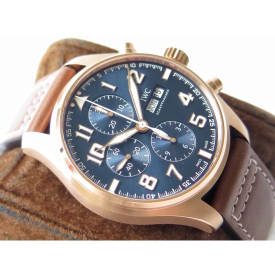 IWC-Pilot Chrono "Le Petit" 377721 43mm RG/LE Blue ZF A7750