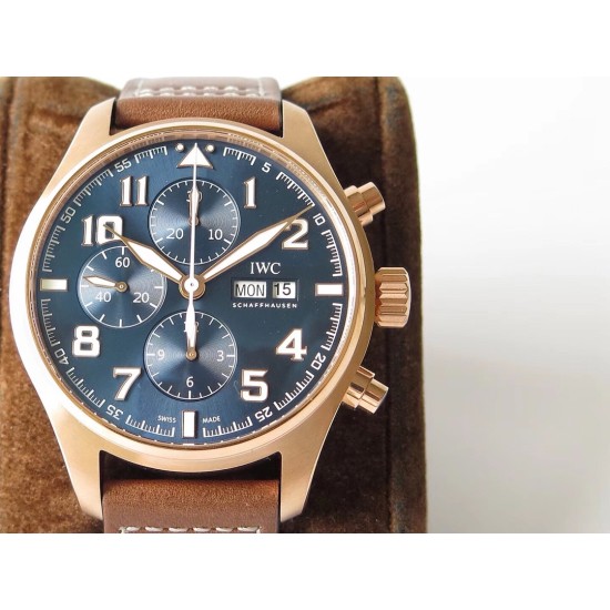 IWC-Pilot Chrono "Le Petit" 377721 43mm RG/LE Blue ZF A7750