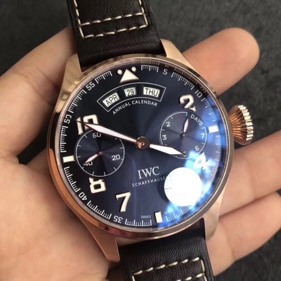 IWC-Big Pilot Annual Calendar IW502708 46mm RG/LE Blue Dial YLF A52850