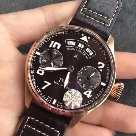 IWC-Big Pilot Annual Calendar IW502708 46mm RG/LE Brown Dial YLF A52850