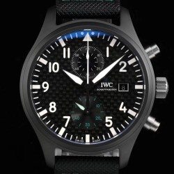 IWC-Pilot Chrono Top Gun IW389001 44mm CER/NY Black Textured Dial YLF A7750