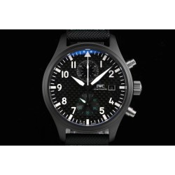 IWC-Pilot Chrono Top Gun IW389001 44mm CER/NY Black Textured Dial YLF A7750
