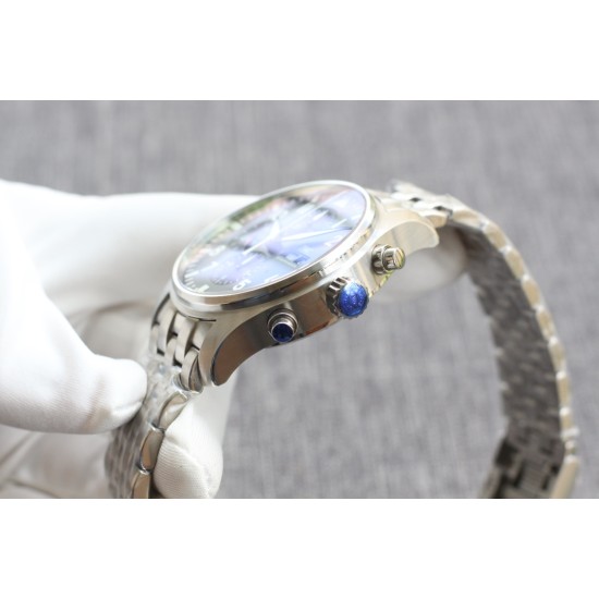 IWC-Pilot Chronograph Ref.3777 43mm SS/SS Black Dial ZF A7750