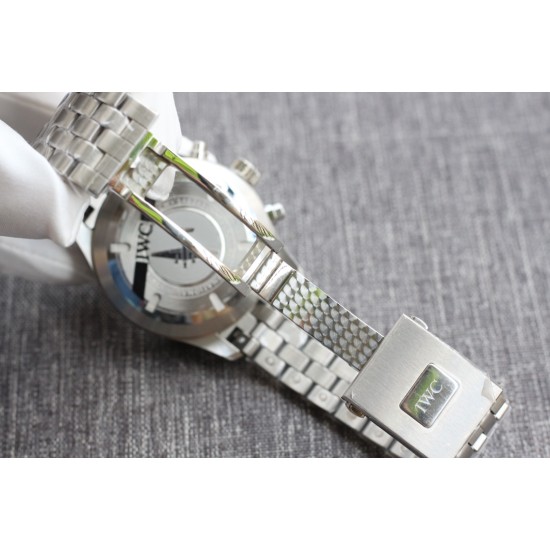 IWC-Pilot Chronograph Ref.3777 43mm SS/SS Black Dial ZF A7750