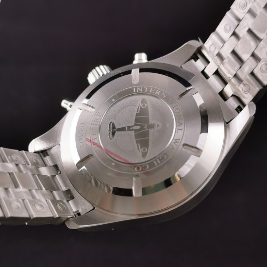 IWC-Pilot Chronograph Ref.3777 43mm SS/SS Black Dial ZF A7750