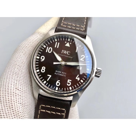 IWC-Mark XVIII IW327010 SS/LE Brown/Num 40mm BYF MY9015