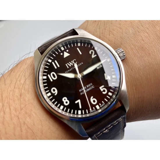 IWC-Mark XVIII IW327010 SS/LE Brown/Num 40mm BYF MY9015