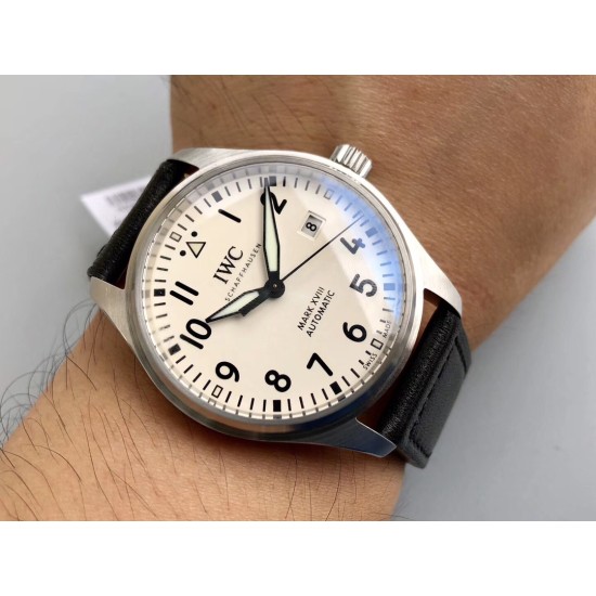 IWC-Mark XVIII IW327010 SS/LE White/Num 40mm BYF MY9015