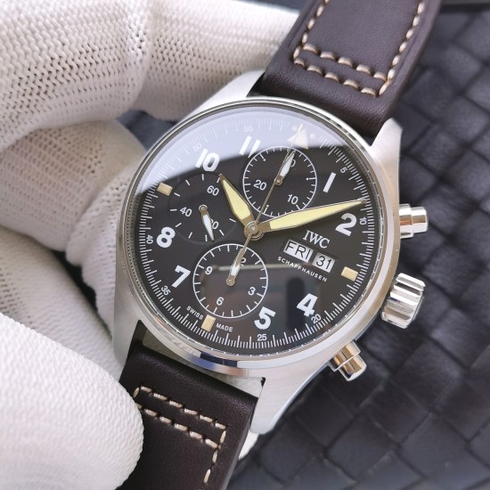 IWC-Pilot Chrono IW377713 43mm SS/LE Black ZF A7750