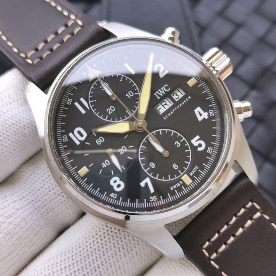 IWC-Pilot Chrono IW377713 43mm SS/LE Black ZF A7750
