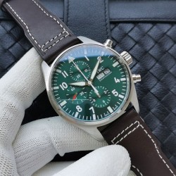 IWC-Pilot Chrono Spitfire IW377709 43mm SS/LE Green ZF A7750