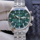 IWC-Pilot Chronograph Ref.3777 43mm SS/SS Green Dial ZF A7750