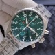 IWC-Pilot Chronograph Ref.3777 43mm SS/SS Green Dial ZF A7750