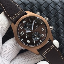 IWC-Big Pilot Chronograph Edition "The Last Flight" 46mm Bronze/LE Brown Dial A7750