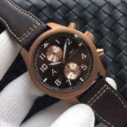 IWC-Big Pilot Chronograph Edition "The Last Flight" 46mm Bronze/LE Brown Dial A7750