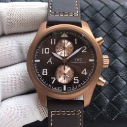 IWC-Big Pilot Chronograph Edition "The Last Flight" 46mm Bronze/LE Brown Dial A7750