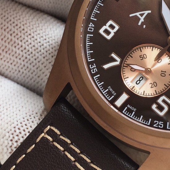 IWC-Big Pilot Chronograph Edition "The Last Flight" 46mm Bronze/LE Brown Dial A7750