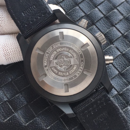 IWC-Big Pilot Chronograph Edition "The Last Flight" 46mm PVD/NY Black Dial A7750