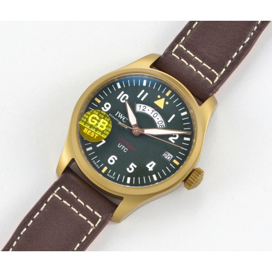 Pilot UTC Spitfire Ed MJ271 41mm BR/LE Grn GBF 1:1 A2836