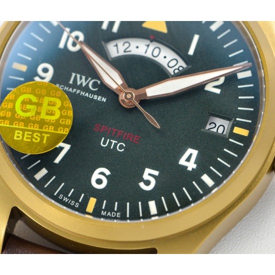 Pilot UTC Spitfire Ed MJ271 41mm BR/LE Grn GBF 1:1 A2836