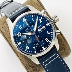 IWC-Pilot Chrono Spitfire IW388101 41mm SS/LE Blue Dial IWSF A7750