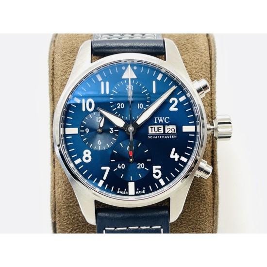 IWC-Pilot Chrono Spitfire IW388101 41mm SS/LE Blue Dial IWSF A7750