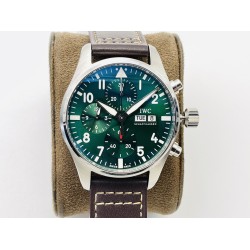 IWC-Pilot Chrono Spitfire IW388101 41mm SS/LE Green Dial IWSF A7750