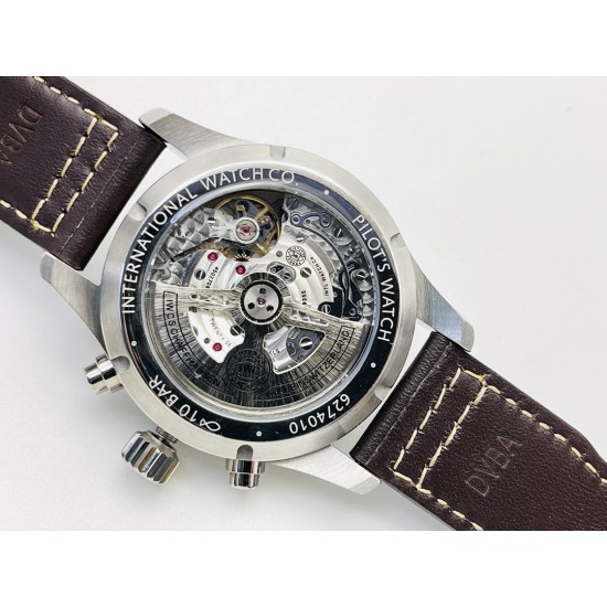 IWC-Pilot Chrono Spitfire IW388101 41mm SS/LE Green Dial IWSF A7750