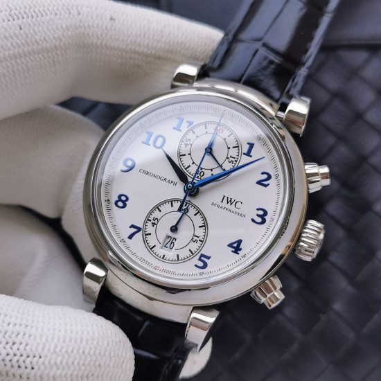 IWC-Da Vinci Chrono Laureus Ed IW393402 SS/LE White Dial ZF Asia 89361