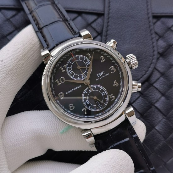 IWC-Da Vinci Chrono Laureus Ed IW393402 SS/LE Black Dial ZF Asia 89361