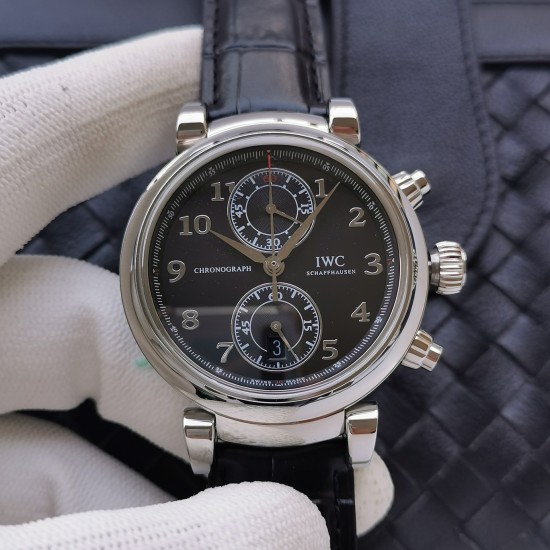 IWC-Da Vinci Chrono Laureus Ed IW393402 SS/LE Black Dial ZF Asia 89361