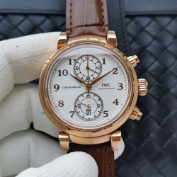 IWC-Da Vinci Chrono Laureus Ed IW393402 RG/LE White Dial ZF Asia 89361