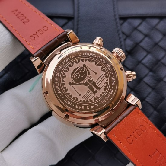 IWC-Da Vinci Chrono Laureus Ed IW393402 RG/LE White Dial ZF Asia 89361