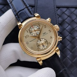 IWC-Da Vinci Chrono Laureus Ed IW393402 YG/LE Gold Dial ZF Asia 89361
