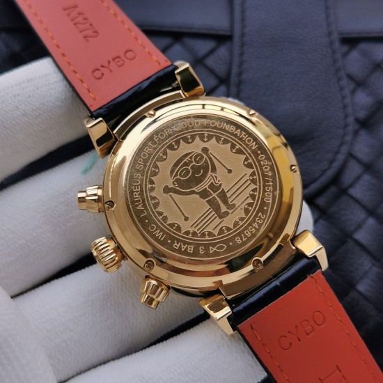 IWC-Da Vinci Chrono Laureus Ed IW393402 YG/LE Gold Dial ZF Asia 89361