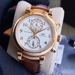 IWC-Da Vinci Chrono Laureus Ed IW393402 RG/LE White Dial ZF Asia 89361