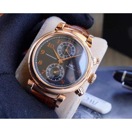 IWC-Da Vinci Chrono Laureus Ed IW393402 RG/LE Black Dial ZF Asia 89361