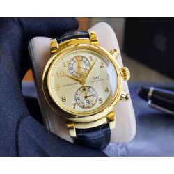 IWC-Da Vinci Chrono Laureus Ed IW393402 YG/LE Gold Dial ZF Asia 89361