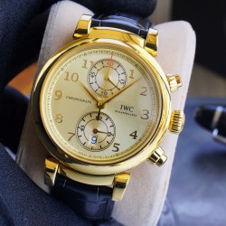 IWC-Da Vinci Chrono Laureus Ed IW393402 YG/LE Gold Dial ZF Asia 89361