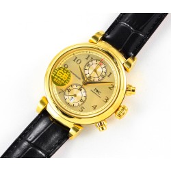 IWC-Da Vinci Chrono Laureus Ed IW393402 YG/LE Gold Dial GBF Asia 89361