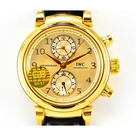 IWC-Da Vinci Chrono Laureus Ed IW393402 YG/LE Gold Dial GBF Asia 89361