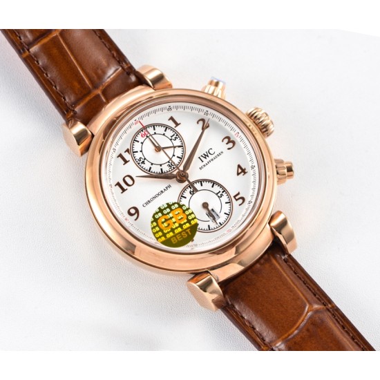 IWC-Da Vinci Chrono Laureus Ed IW393402 RG/LE White Dial GBF Asia 89361