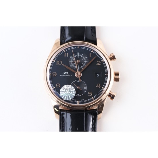 IWC-Da Vinci Chrono Laureus Ed IW393402 RG/LE Black Dial YLF Asia 89361