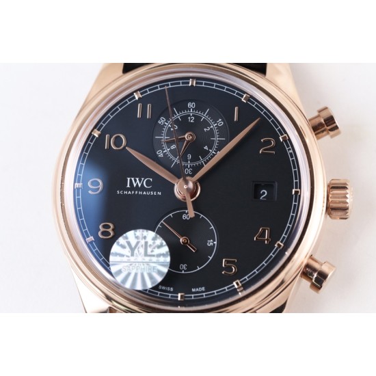 IWC-Da Vinci Chrono Laureus Ed IW393402 RG/LE Black Dial YLF Asia 89361
