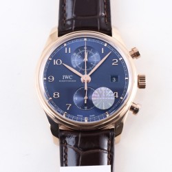 IWC-Da Vinci Chrono Laureus Ed IW393402 RG/LE Blue Dial YLF Asia 89361