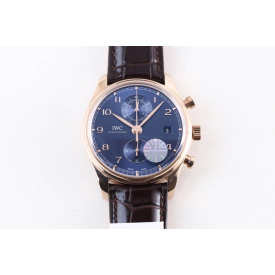 IWC-Da Vinci Chrono Laureus Ed IW393402 RG/LE Blue Dial YLF Asia 89361